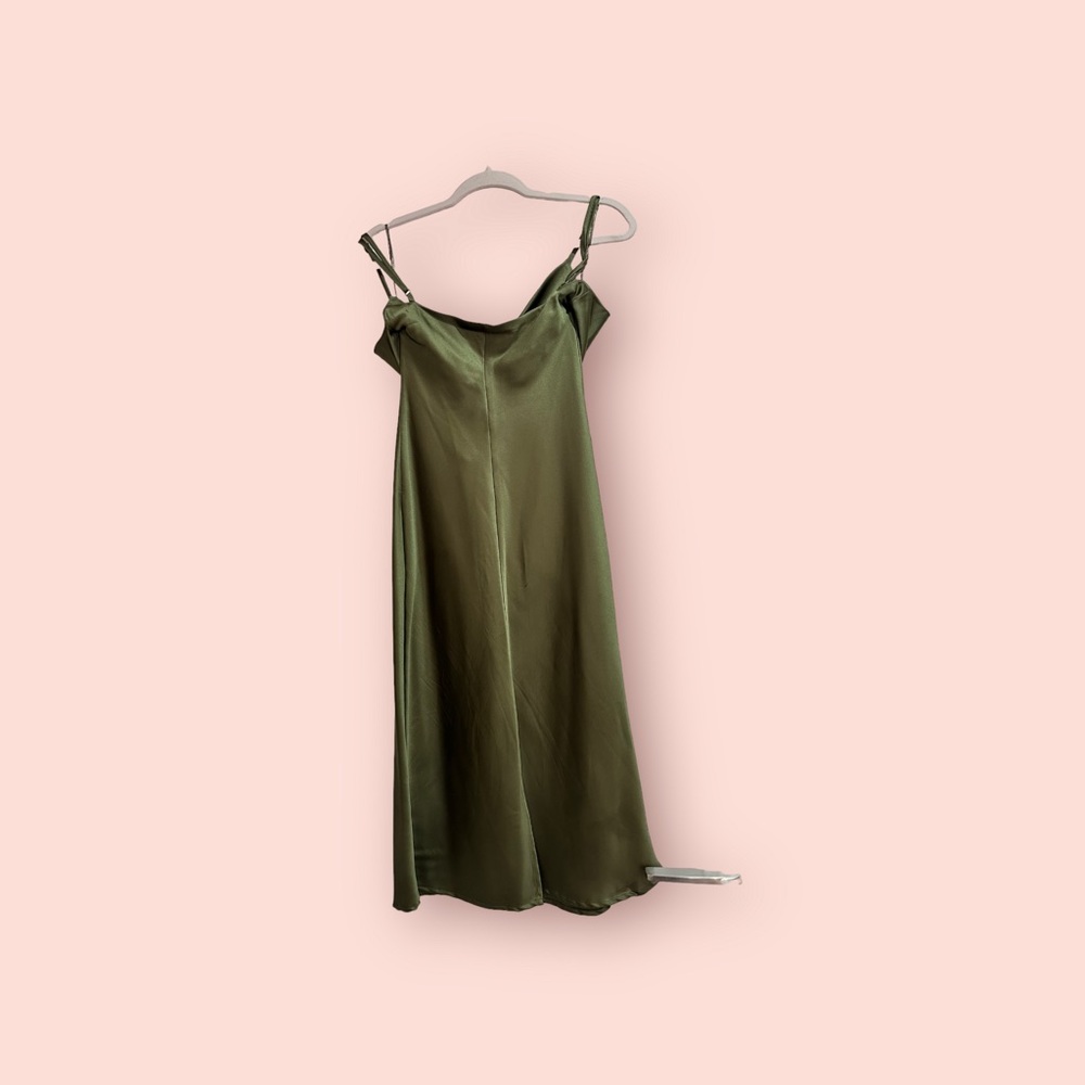 Silky green dress